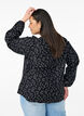 Long-sleeved blouse with pattern and buttons, Black, Model image number 2