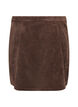 Short corduroy skirt with press studs, Brown, Packshot image number 1