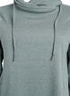 Short sweatshirt dress with high collar and pockets, Green, Packshot image number 2