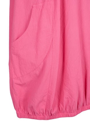 Short sleeve cotton dress, Shocking Pink, Packshot image number 3