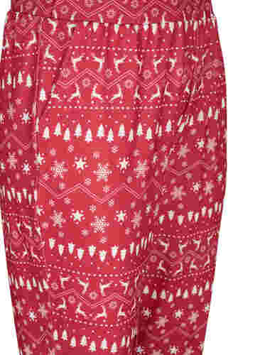 Christmas trousers with print, Tango Red/White AOP, Packshot image number 2