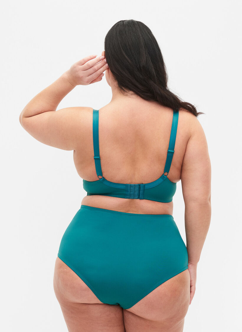 Hipster with lace and high waist, Green-Blue Slate, Model image number 1