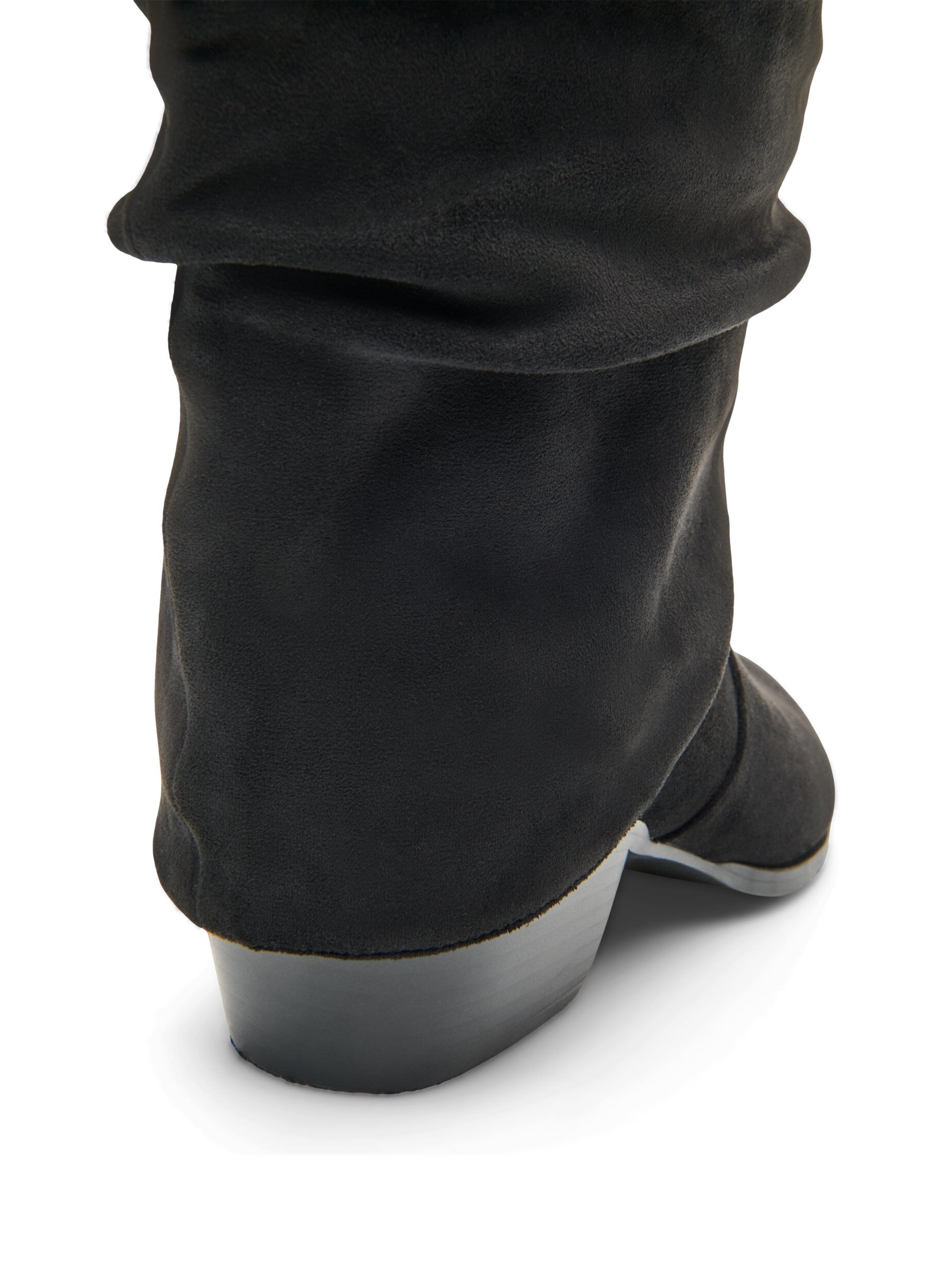 ZizzifashionLong suede-look boot with a detachable shaft, Black, Packshot image number 3