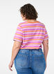 Cotton T-shirt with stripes, Pink, Model image number 2
