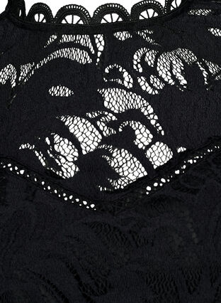 Long-sleeved lace blouse, Black, Packshot image number 2