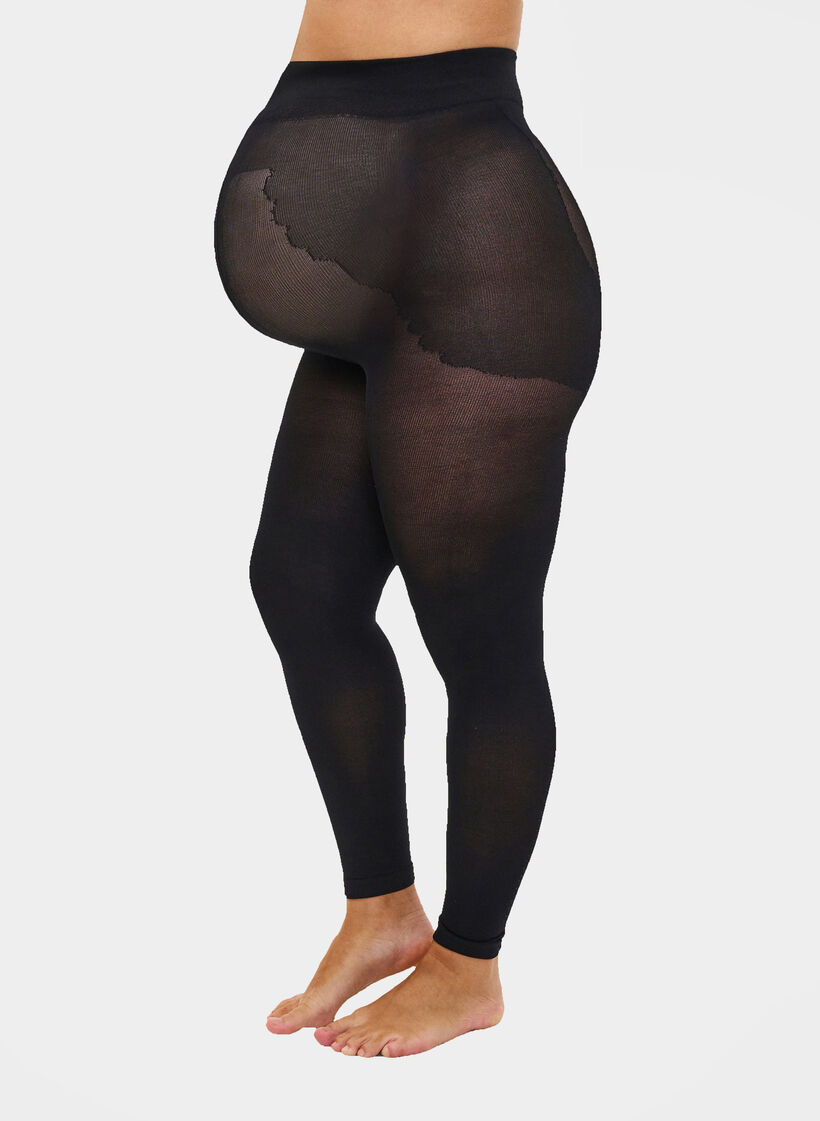 Long maternity leggings, Black, Model image number 0