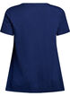 T-shirt with a round neck and A-line shape, Blue, Packshot image number 1