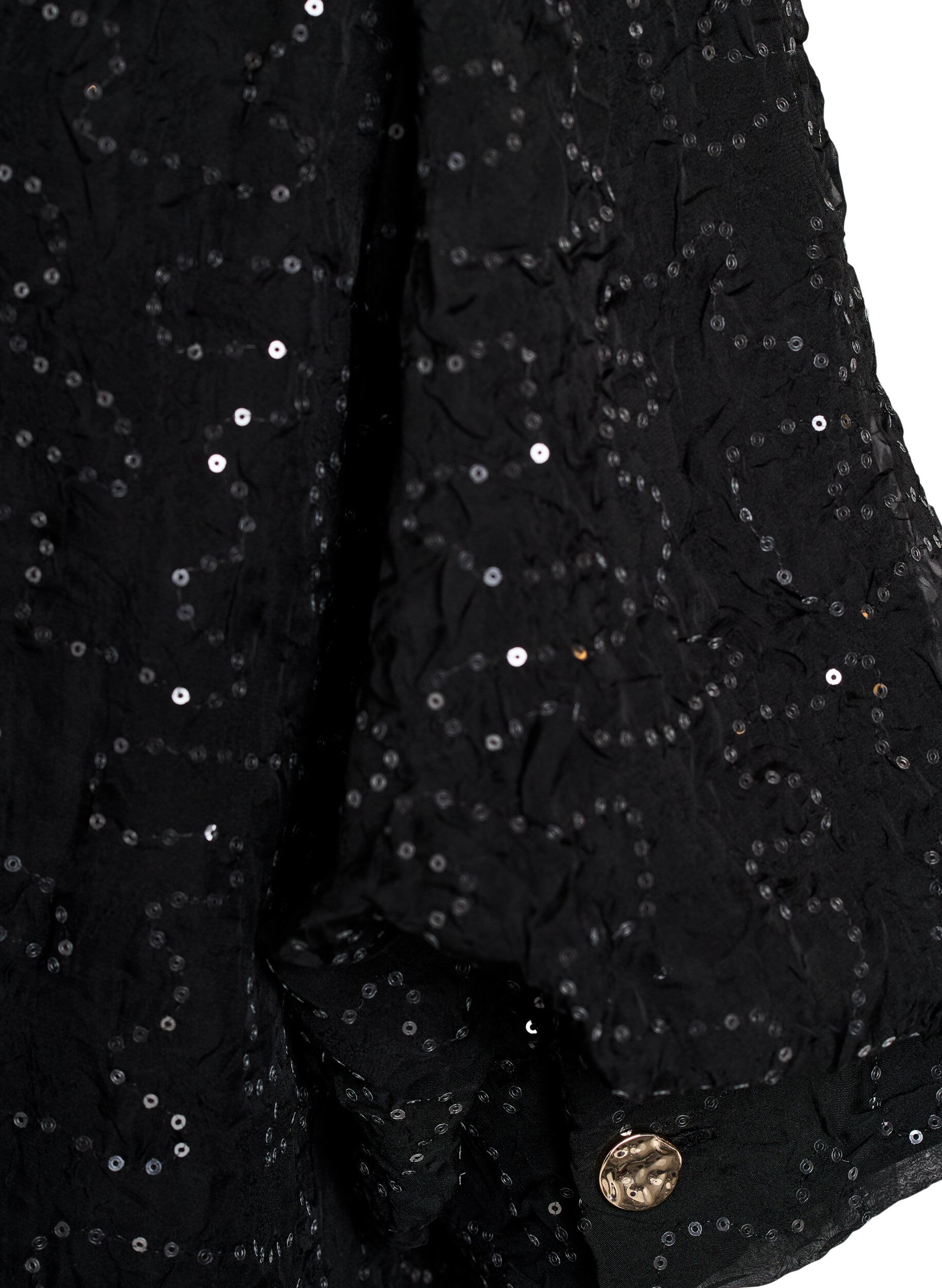 Zizzifashion Short party dress with sequins, Black, Packshot image number 3