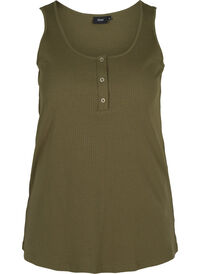 Top with a round neck in ribbed fabric