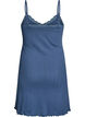 Nightgown with thin straps and textured pattern, Blue, Packshot image number 1