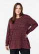Long-sleeved blouse with texture, Dark Bordeaux, Model image number 0