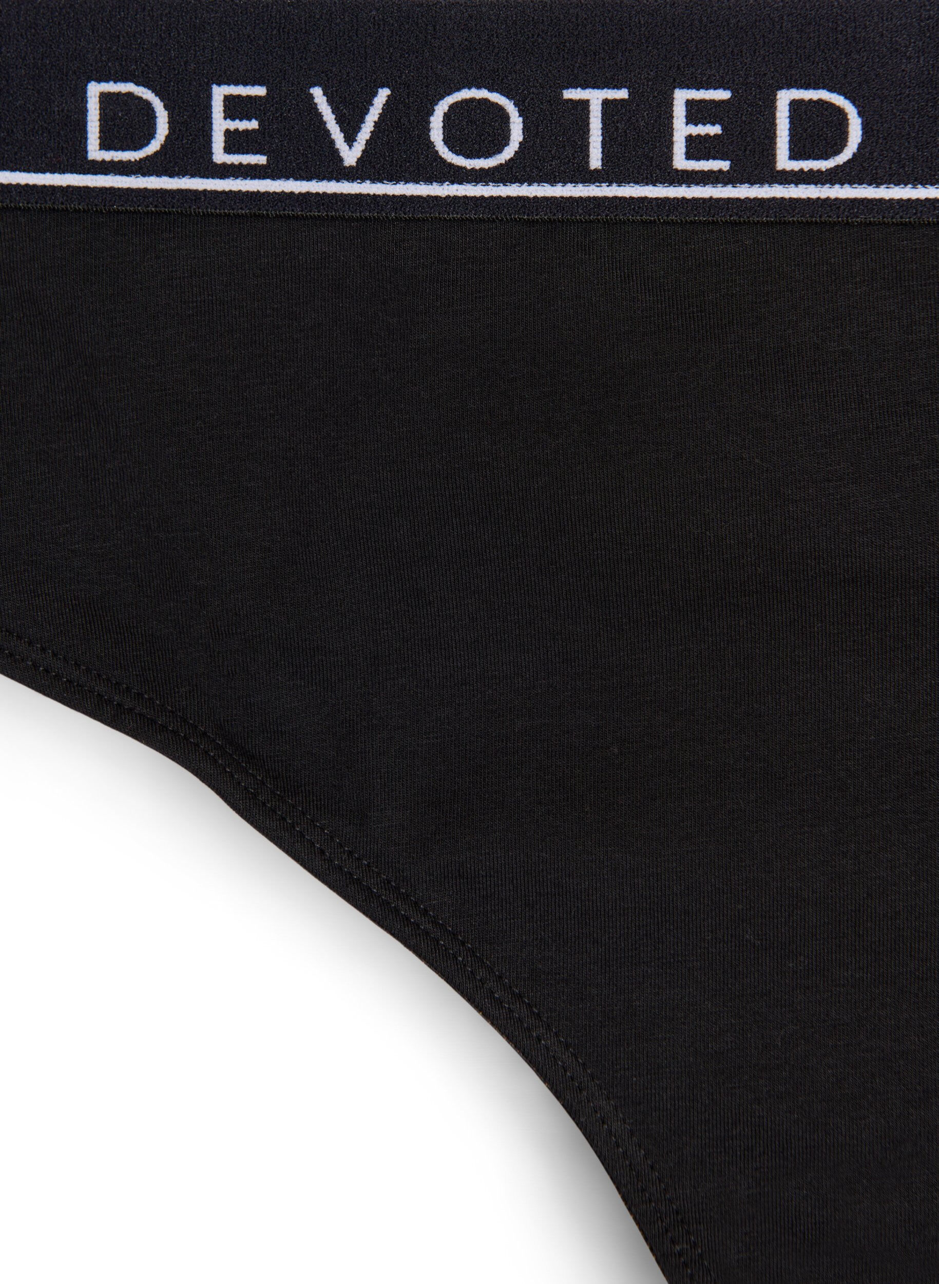 ZizzifashionCotton g-string with a regular waist, Black, Packshot image number 2