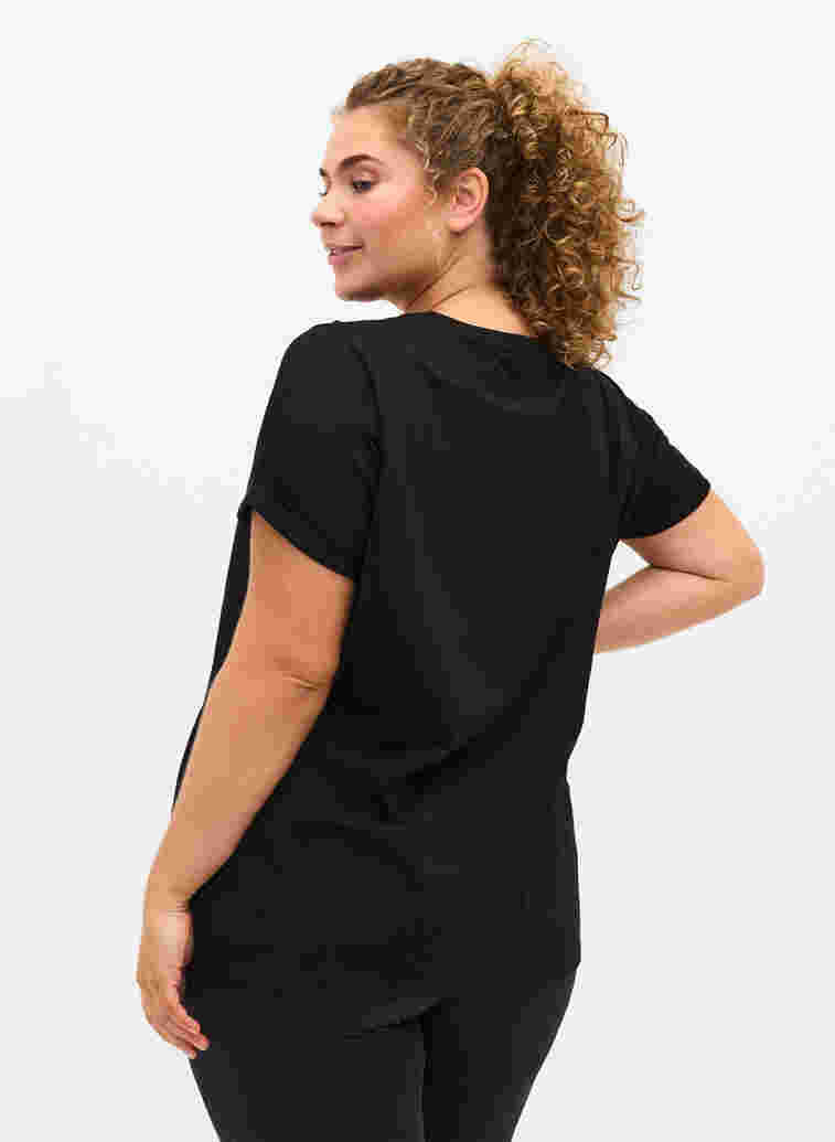 Sports t-shirt with print, Black Run, Model image number 1