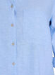 Shirt in linen and viscose with 3/4 sleeves, Blue, Packshot image number 2