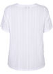 Short sleeve blouse with textured pattern, Bright White, Packshot image number 1