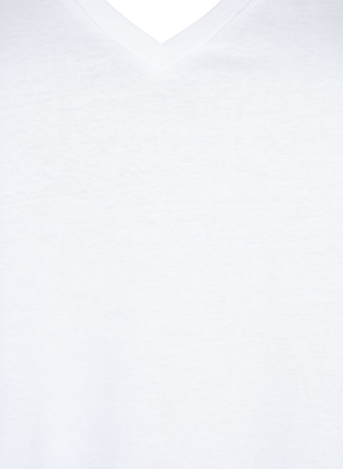 Cotton T-shirt with short lace sleeves, White, Packshot image number 2