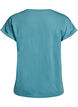 Short sleeved cotton blend t-shirt, Blue, Packshot image number 1