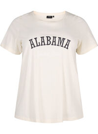 Cotton T-shirt with text