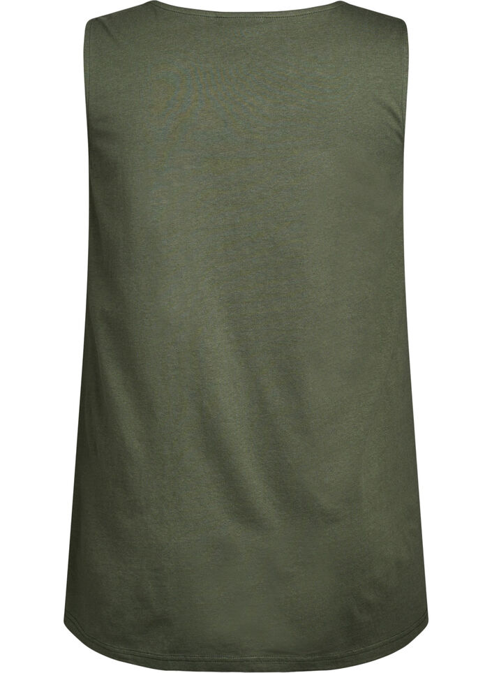 Cotton top with a-shape, Green, Packshot image number 1