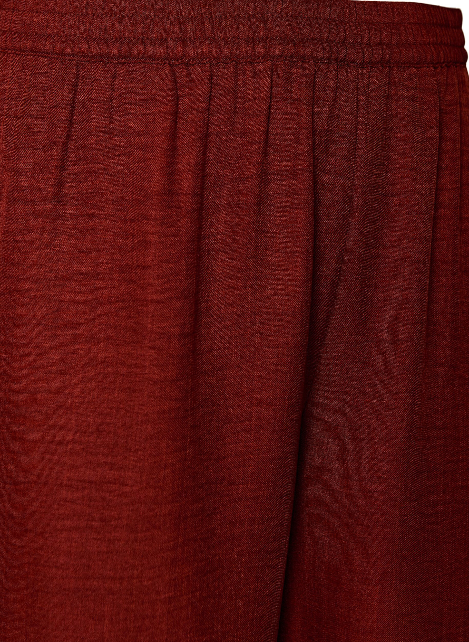 ZizzifashionLoose trousers with elasticated waistband and pockets, Red, Packshot image number 2