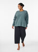 Loose fleece blouse with pockets, Green, Model image number 1