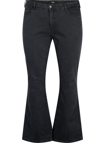 High-waisted Ellen bootcut jeans, Grey Denim, Packshot image number 0