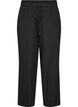 Ribbed pyjama bottoms with straight legs, Black, Packshot image number 0