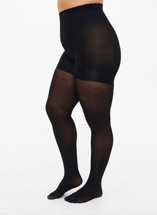 Tights in 40 denier with push-up effect. - Black - Zizzifashion