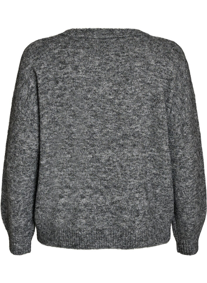 Jumper with flower appliqu&eacute;, Grey, Packshot image number 1