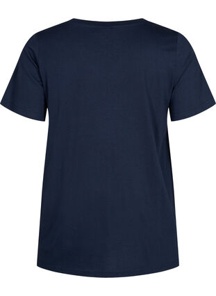 Short sleeve t-shirt with a-shape, Navy Blazer, Packshot image number 1
