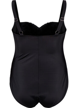 Swimsuit with ruched details, Black, Packshot image number 1