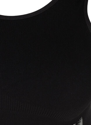 Plain crossback sports bra, Black, Packshot image number 2
