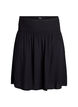 Short skirt with smocked waist, Black, Packshot image number 0