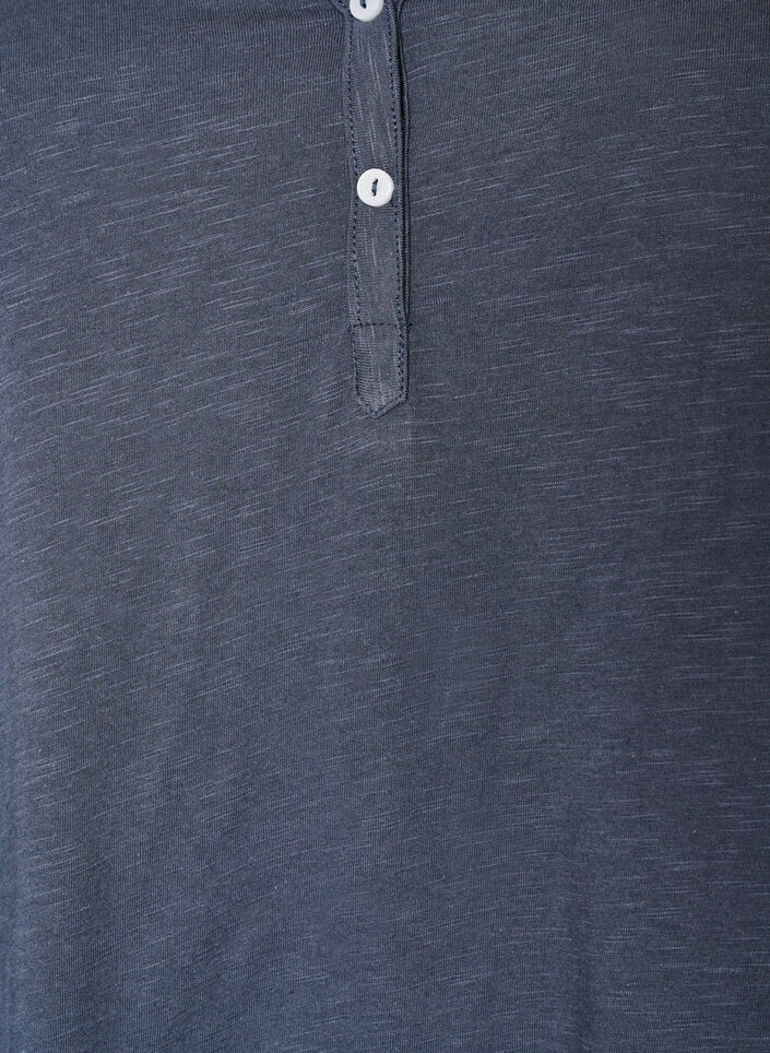 T-shirt with button detail, Grey, Packshot image number 2