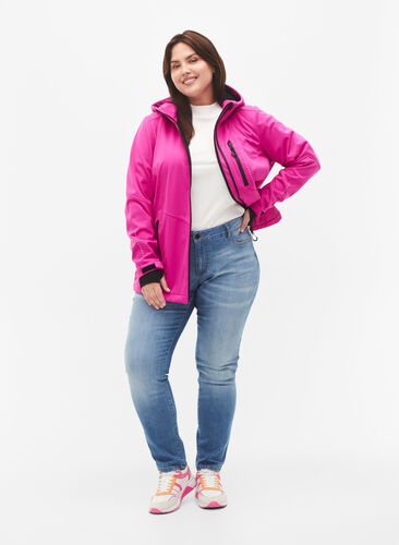 Sporty Softshell Jacket, Rose Violet, Model image number 2