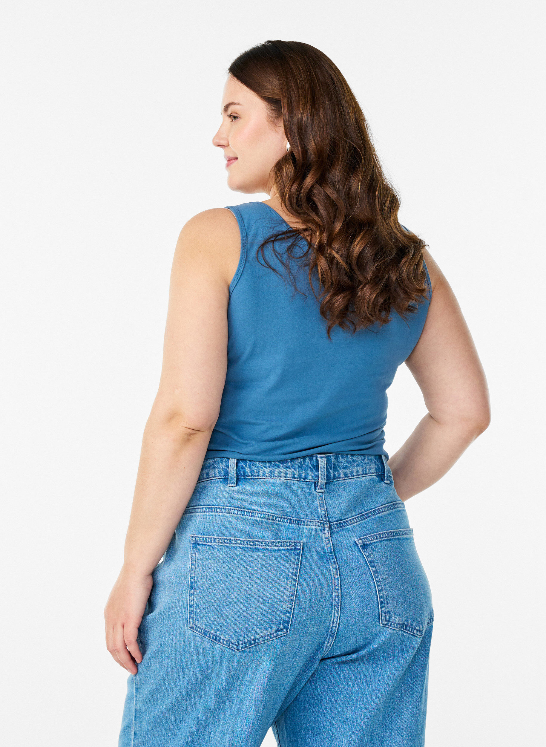 Zizzifashion Cotton basic top, Grey, Model image number 2