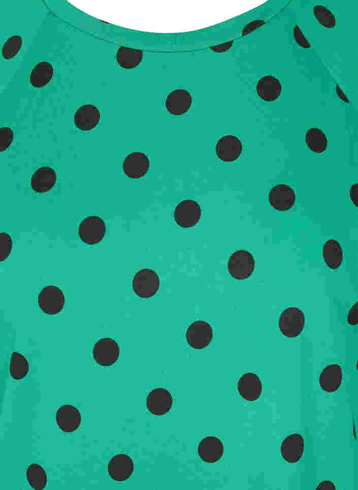 Polka dot dress with 3/4 sleeves, Jolly Green Dot, Packshot image number 2