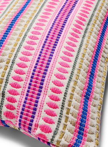 Cushion cover with colourful pattern, Light Pink, Packshot image number 1