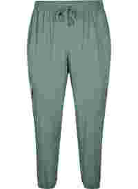 Loose cargo trousers in viscose