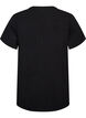 Viscose T-shirt with rhinestones, Black, Packshot image number 1