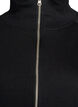 Sweat cardigan with high collar and zip, Black, Packshot image number 2