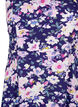 Floral viscose strap dress with smocking, Blue Flower, Packshot image number 2
