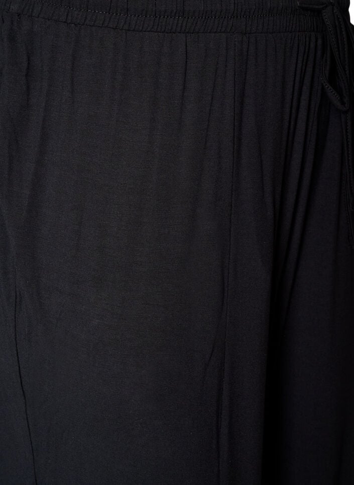 High-waisted jersey balloon trousers, Black, Packshot image number 2