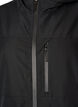 Ski jacket with hood and zip pockets, Black, Packshot image number 2