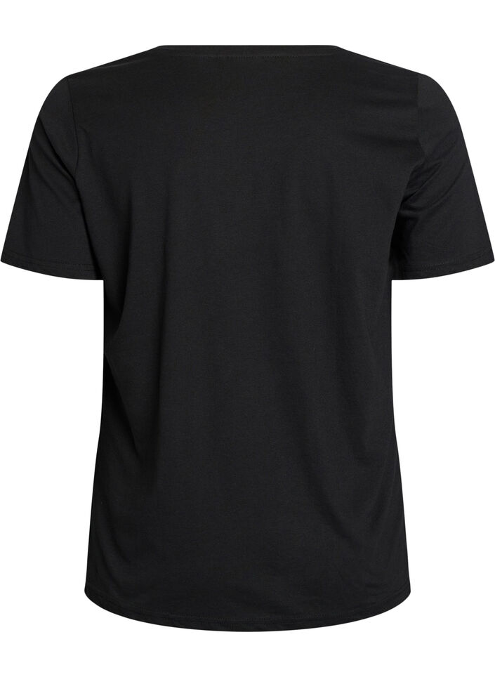 T-shirt with motif, Black, Packshot image number 1