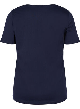 Cotton t-shirt with a v-neck, Night Sky California, Packshot image number 1
