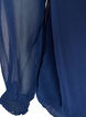 Chiffon blouse with sheer sleeves, Blue, Packshot image number 3