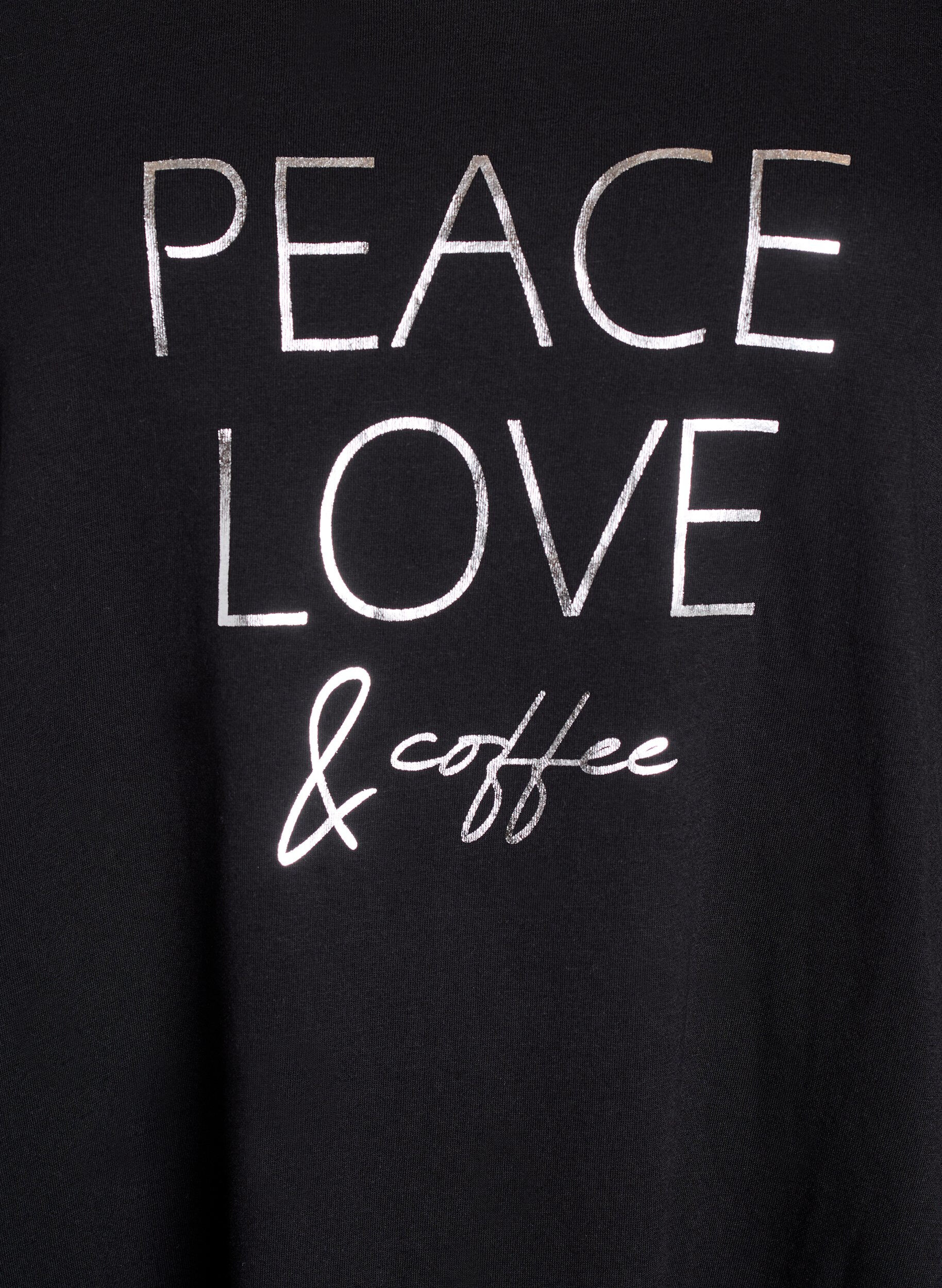 Zizzifashion Short-sleeved nightgown in organic cotton, Black, Packshot image number 2