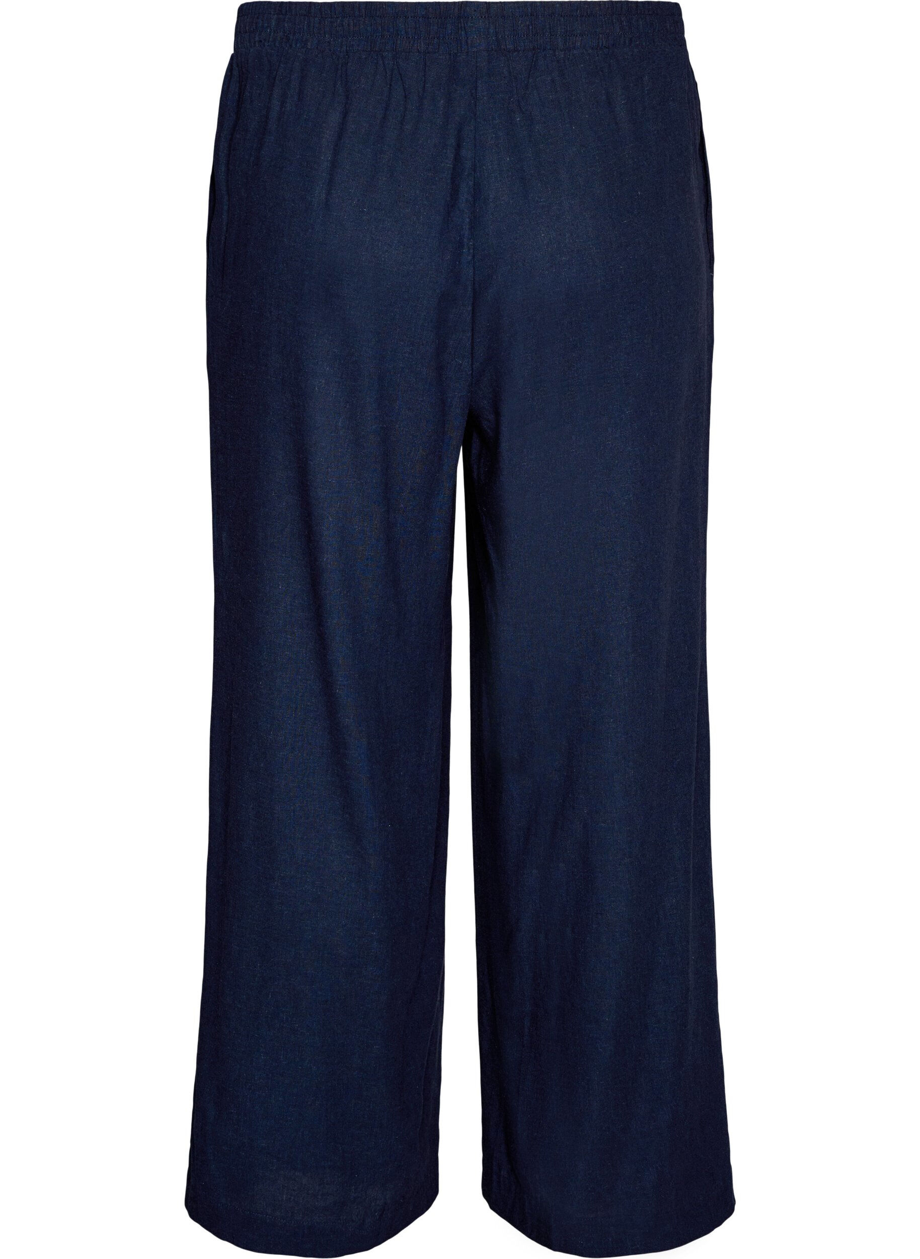ZizzifashionWide-leg linen and viscose trousers, Blue, Packshot image number 1