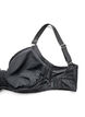 Bikini bra with structured mesh and removable inserts, Black, Packshot image number 3